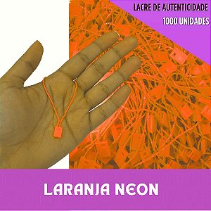 1000 Lacre de Autenticidade Inviolável - 18cm - P/Tag Cor:LARANJA-NEON-01
