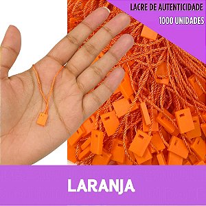 1000 Lacre de Autenticidade Inviolável - 18cm - P/Tag Cor:LARANJA-523