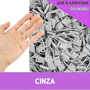 1000 Lacre de Autenticidade Inviolável - 18cm - P/Tag Cor:CINZA-PRATA-300