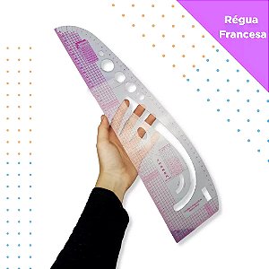 Regua Francesa Multifuncional Governante Corte Costura Modelagem Patchwork REF: MGC