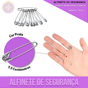 Alfinete De Segurança e Fralda - Prata - Blister C/50 Unid. TAM:Nº5 (5.5cm)