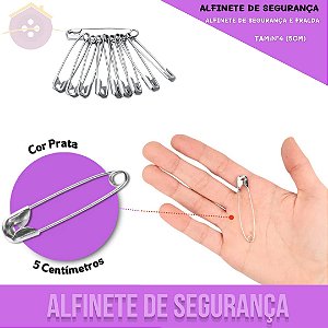 Alfinete De Segurança e Fralda - Prata - Blister C/50 Unid. TAM:Nº4 (5cm)