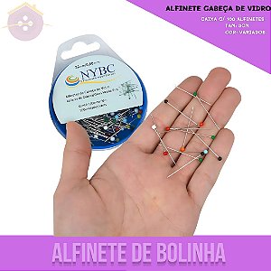 Alfinete Cabeça De Vidro - Caixa C/100 Unidades