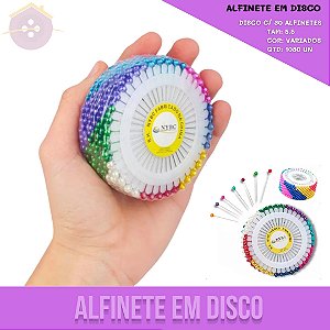 Alfinete Em Disco  - Caixa C/36 Discos de 30 Alfinetes Tam: 5.5cm