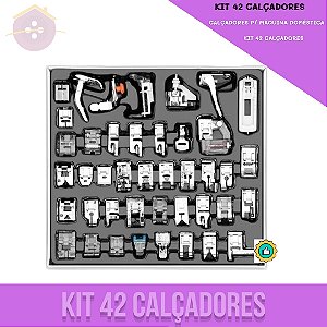 Kit 42 Calcadores P/ Maquina De Costura Doméstica - Ref: CY-042