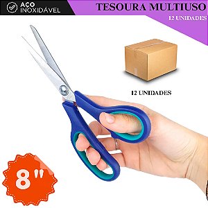 12 Tesouras Multiuso P/Costura e Artesanato - TAM 08"
