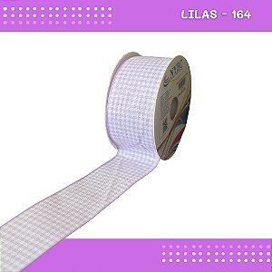 Fita Xadrez N°9 - 38mm - Rolo c/10 Mts Laços Junina Natalina COR:LILAS-164