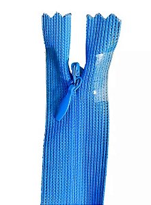 10 Zíper Invisível - 60Cm - Nº3 - COR:AZUL-HORTENCIA