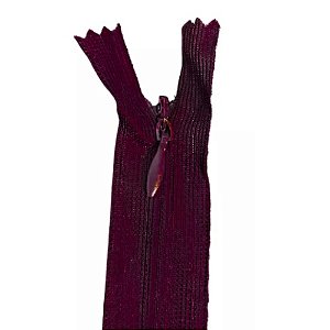10 Zíper Invisível - 20Cm - Nº3 - COR:VINHO-CLARO-520