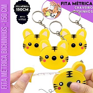 Kit 4 Fitas Métrica Tigre Trena - 150cm - Retrátil Costura Patchwork
