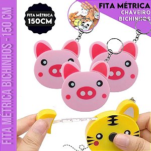 Fita Métrica Porquinho Trena - 150cm - Retrátil Costura Patchwork