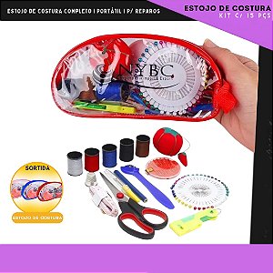 Kit Estojo De Costura Doméstico - Estojo Com 15 Itens