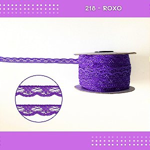Renda De Poliamida R001 - 09mm - Rolo C/ 50 Mts Cor:Roxo-218