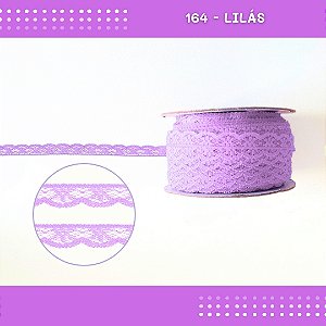 Renda De Poliamida R001 - 09mm - Rolo C/ 50 Mts Cor:Lilas-164