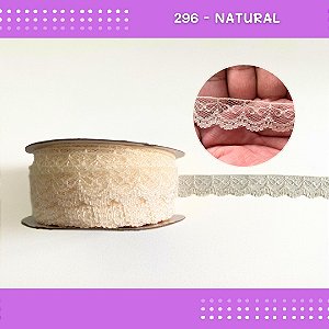 Renda De Poliamida R002 - 20mm - Rolo C/ 50 Mts Cor:Natural-296