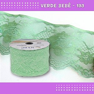 Renda De Poliamida R005 - 90mm - Rolo C/ 50 Mts - Cor:Verde-Bebe-193