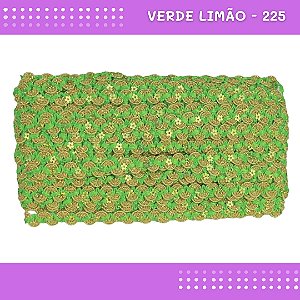 Fita Galão Passamanaria - 12mm - Ref:Galao-49 - Rolo C/20 Mts Cor:Verde-Limao-225