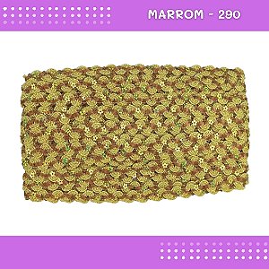 Fita Galão Passamanaria - 12mm - Ref:Galao-49 - Rolo C/20 Mts Cor:Marrom-290