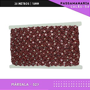 Fita Galão Passamanaria Ref:Galao-54-10mm - Rolo C/20 Mts Cor:Marsala-527