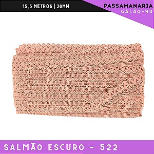 Fita Galão Passamanaria Galao-90 - 20mm - Rolo C/15,5 Mts Cor:Salmao-Escuro-522