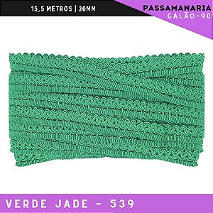 Fita Galão Passamanaria Galao-90 - 20mm - Rolo C/15,5 Mts Cor:Verde-Jade-539