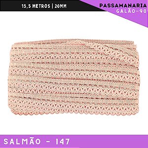 Fita Galão Passamanaria Galao-90 - 20mm - Rolo C/15,5 Mts Cor:Salmao-147