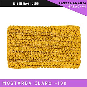 Fita Galão Passamanaria Galao-90 - 20mm - Rolo C/15,5 Mts Cor:Mostarda-130