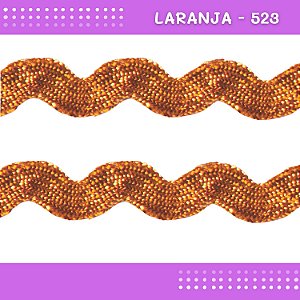 Sianinha Metalizada - 08mm - Rolo C/50 Mts Cor:Laranja-523