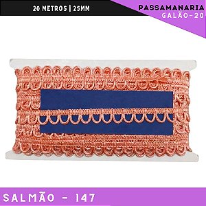 Fita Passamanaria Caseado Galao-20 - Tam: 15mm - Rolo C/20 Mts Cor:Salmao-147