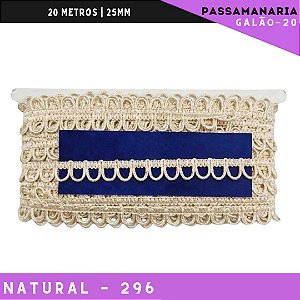 Fita Passamanaria Caseado Galao-20 - Tam: 15mm - Rolo C/20 Mts Cor:Natural-296