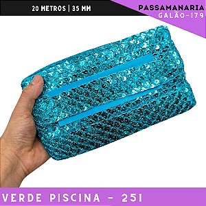 Fita Passamanaria Sereia Galao-179 - Tam: 35mm - Rolo C/20 Mts Cor:Verde-Bebe-251