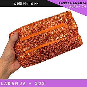 Fita Passamanaria Sereia Galao-179 - Tam: 35mm - Rolo C/20 Mts Cor:Laranja-523