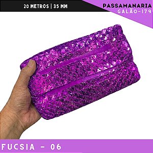 Fita Passamanaria Sereia Galao-179 - Tam: 35mm - Rolo C/20 Mts Cor:Fucsia-06