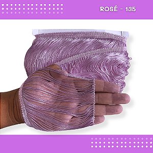 Franja De Tecido Acetinado - 15cm - Grade De Cores - Rolo C/10 Mts Cor:Rosê-135