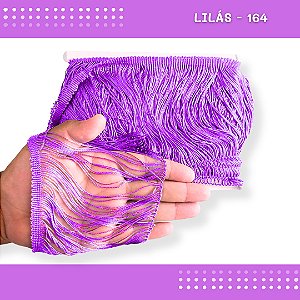 Franja De Tecido Acetinado - 15cm - Grade De Cores - Rolo C/10 Mts Cor:Lilas-164