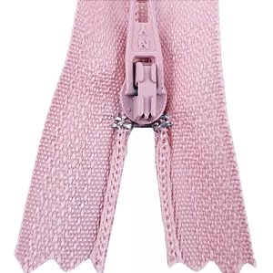 Ziper Comum Nylon Fino - 12cm - Nº3 - Pct C/100 Unidades COR:ROSE-135