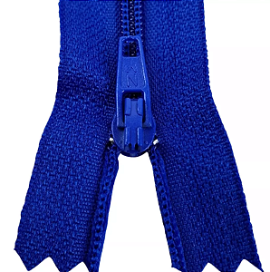 Ziper Comum Nylon Fino - 12cm - Nº3 - Pct C/100 Unidades COR:AZUL-ROYAL-207