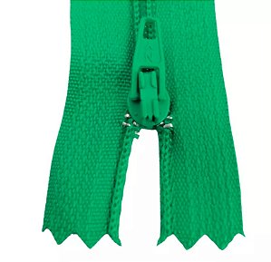 Ziper Comum Nylon Fino - 18cm - Nº3 - Pct C/100 Unidades COR:VERDE-BANDEIRA-540