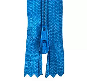 Ziper Comum Nylon Fino - 18cm - Nº3 - Pct C/100 Unidades COR:TURQUESA-ESCURO-349