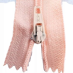 Ziper Comum Nylon Fino - 18cm - Nº3 - Pct C/100 Unidades COR:SALMAO-147
