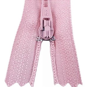 Ziper Comum Nylon Fino - 18cm - Nº3 - Pct C/100 Unidades COR:ROSE-135