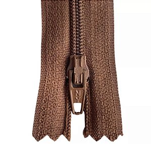 Ziper Comum Nylon Fino - 18cm - Nº3 - Pct C/100 Unidades COR:MARROM-290