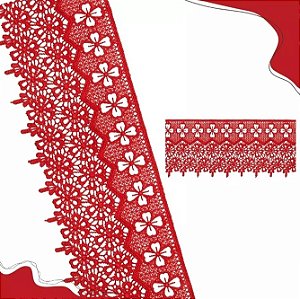 Renda Guipir Chl-622 10.0 Cm - Rolo C/13.7 Mts Cor:Vermelho-145