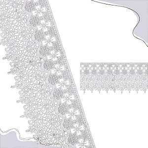 Renda Guipir Chl-622 10.0 Cm - Rolo C/13.7 Mts Cor:Branco-101