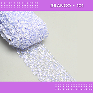 Renda Guipir CHL-432 7.0 Cm - Rolo C/13.7 Metros COR:BRANCO-101