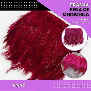 Franja Pena Chinchila Premium - Rolo c/10 Mts COR: VINHO