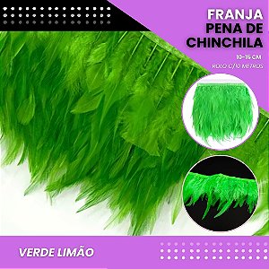 Franja Pena Chinchila Premium - Rolo c/10 Mts COR: VERDE-LIMAO