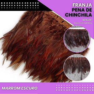 Franja Pena Chinchila Premium - Rolo c/10 Mts COR: MARROM-ESCURO