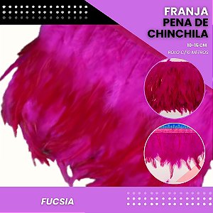 Franja Pena Chinchila Premium - Rolo c/10 Mts COR: FUCSIA
