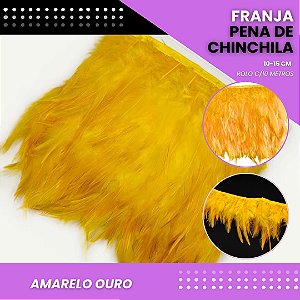 Franja Pena Chinchila Premium - Rolo c/10 Mts COR: AMARELO-OURO